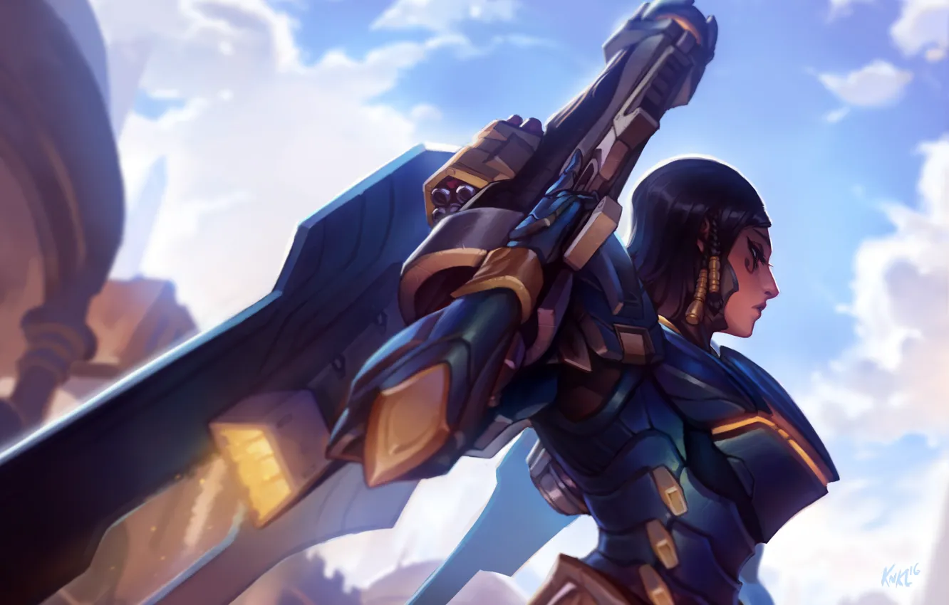 Photo wallpaper Blizzard, art, fps, moba, Overwatch, pharah, Fareeha Amari
