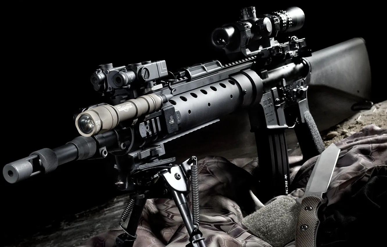 Photo wallpaper tuning, BCM, MK12, Mod 0 Rifle, marczynska rifle