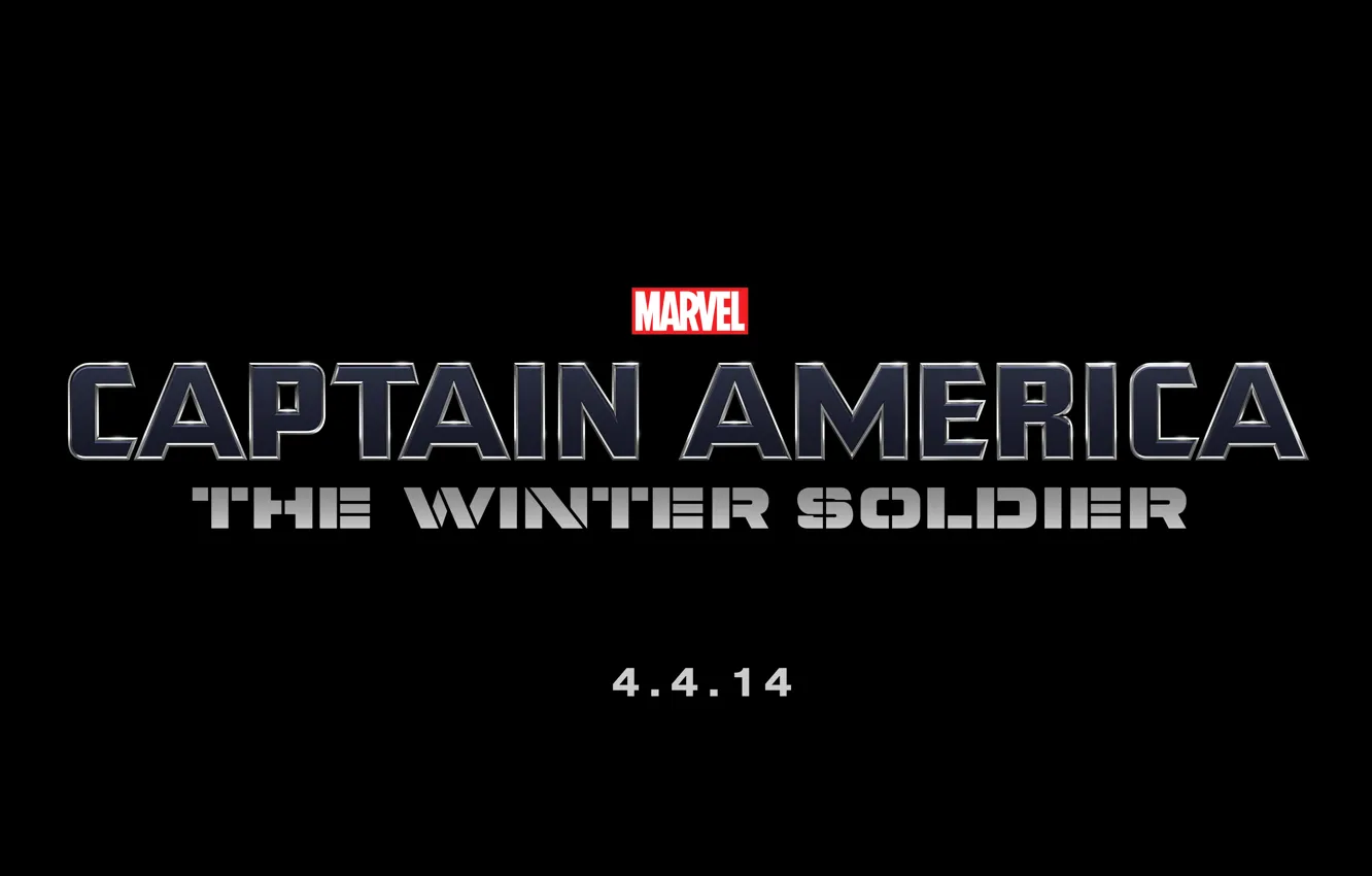 Photo wallpaper Logo, Marvel, Movie, Letters, Captain America: The Winter Soldier