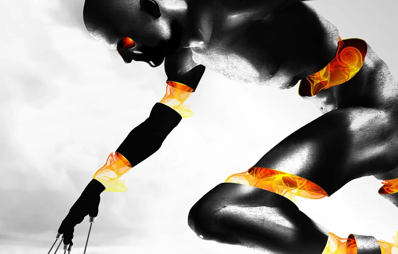 Photo wallpaper smoke, people, part