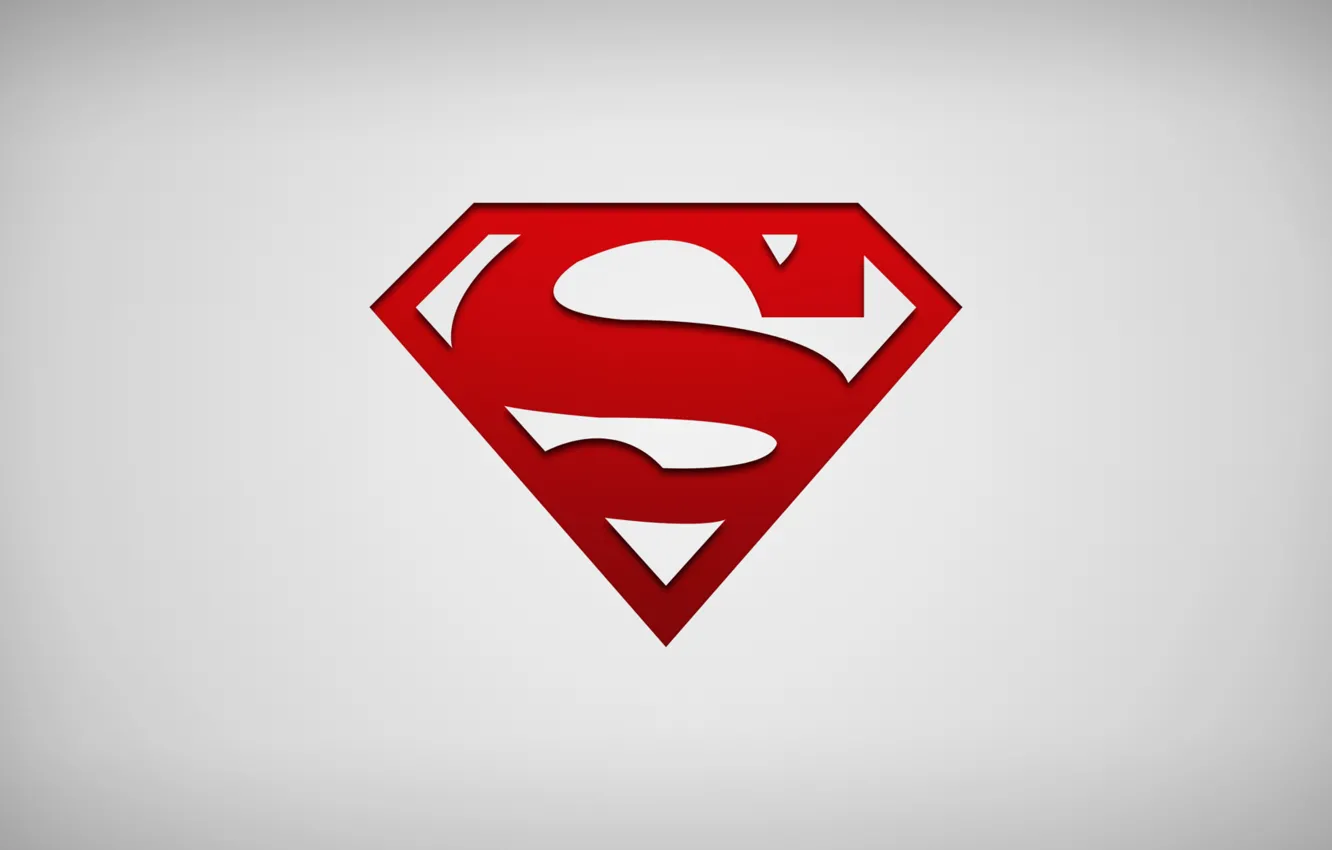 Photo wallpaper logo, superman, minimalism, comics, hero