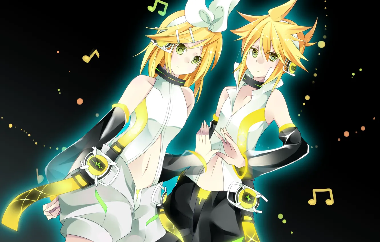 Photo wallpaper background, two, Vocaloid, Vocaloid, ringtones, Kagamine Len, Kagamine Rin