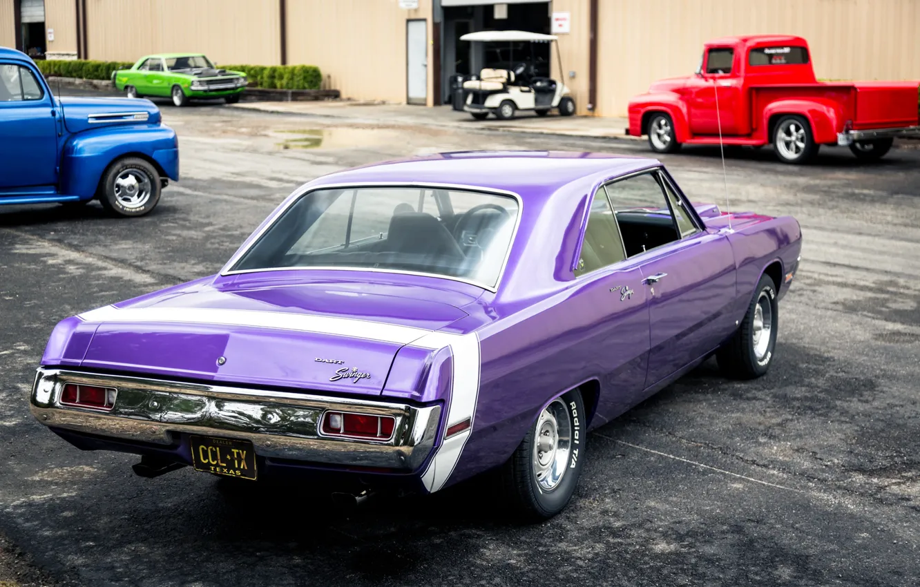 Photo wallpaper Dodge, Purple, Cars, Classic, Coupe, Vehicle, Dart, Dodge Dart