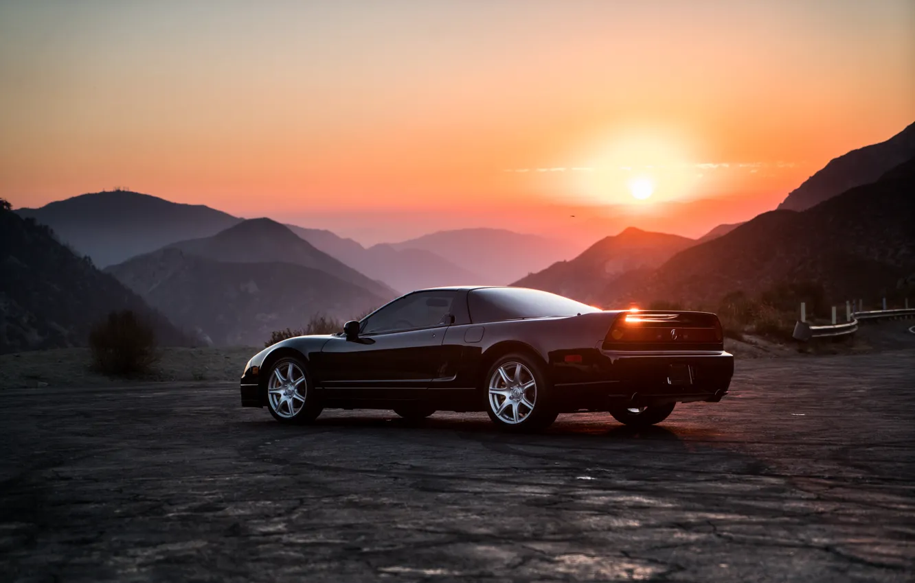 Photo wallpaper sky, sunset, Acura, NSX, sports car, Acura NSX-T