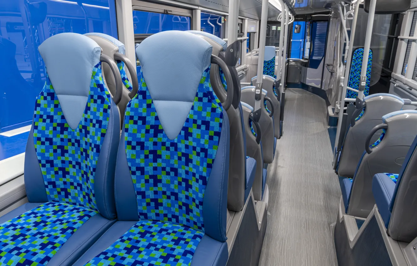 Photo wallpaper bus, 2023, Alexander Dennis, Enviro400EV, passenger transport, Alexander Dennis Enviro400EV Demonstrator, Demonstrator, passenger seats