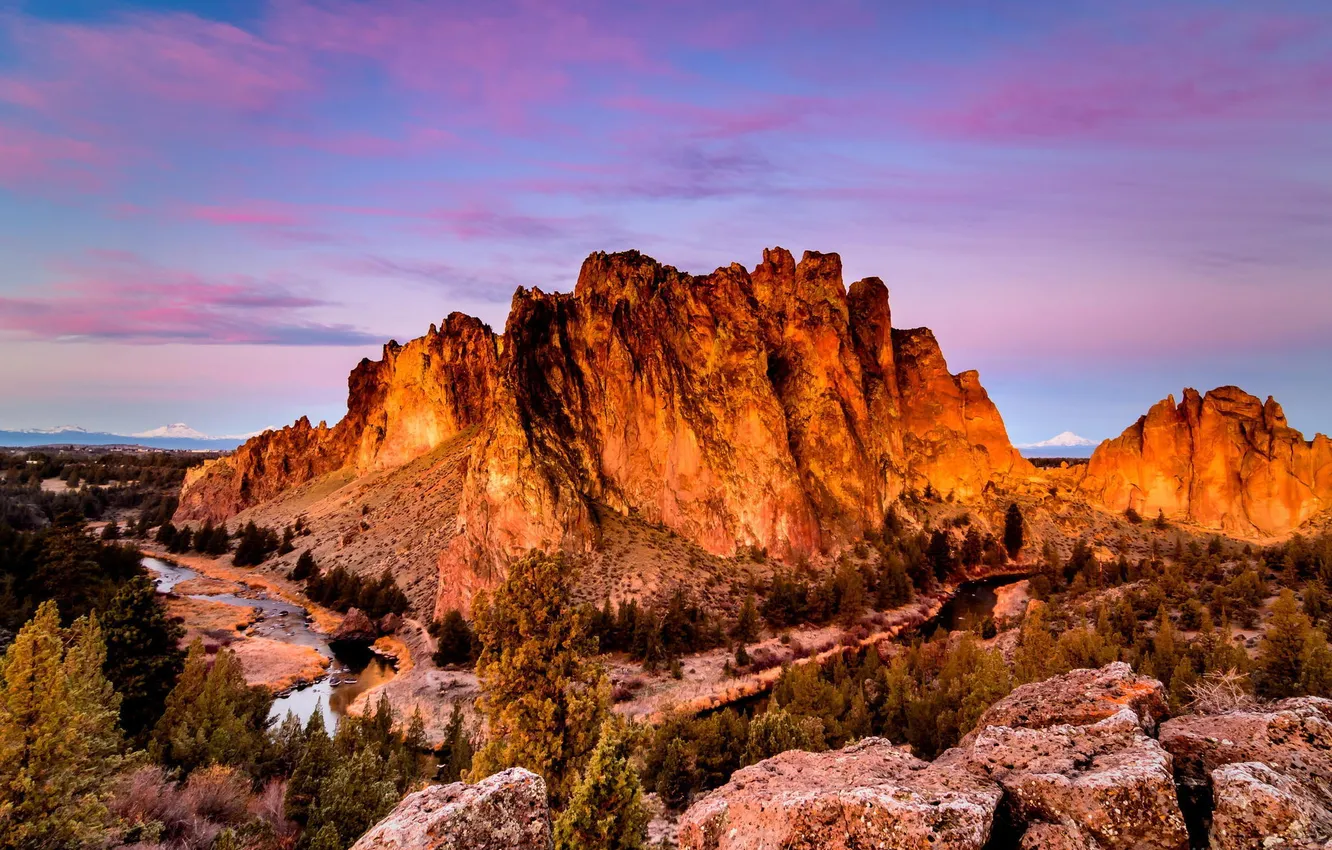 Photo wallpaper forest, mountains, nature, rocks, sumerco