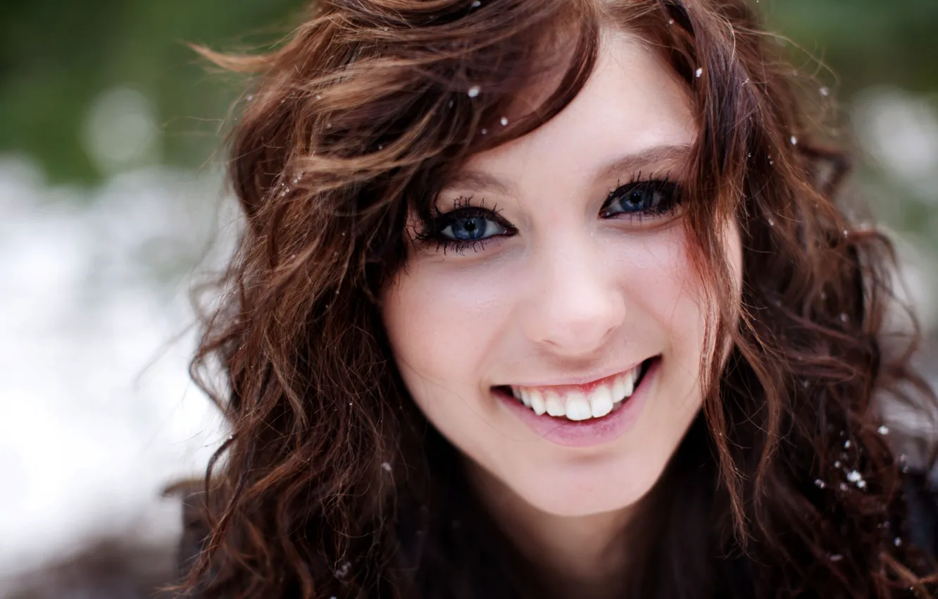 Photo wallpaper women, faces, brunettes