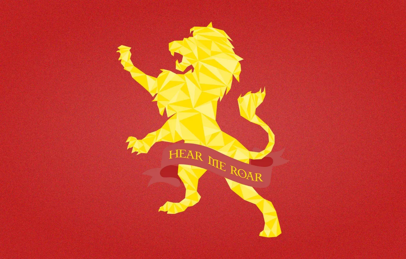 Photo wallpaper gold, lion, A Song of Ice and Fire, Game of Thrones, House Lannister, Hear me …