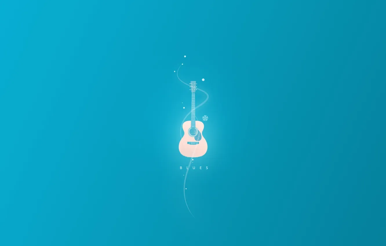 Photo wallpaper guitar, minimalism, guitar, blue background, blue background, Minimalism