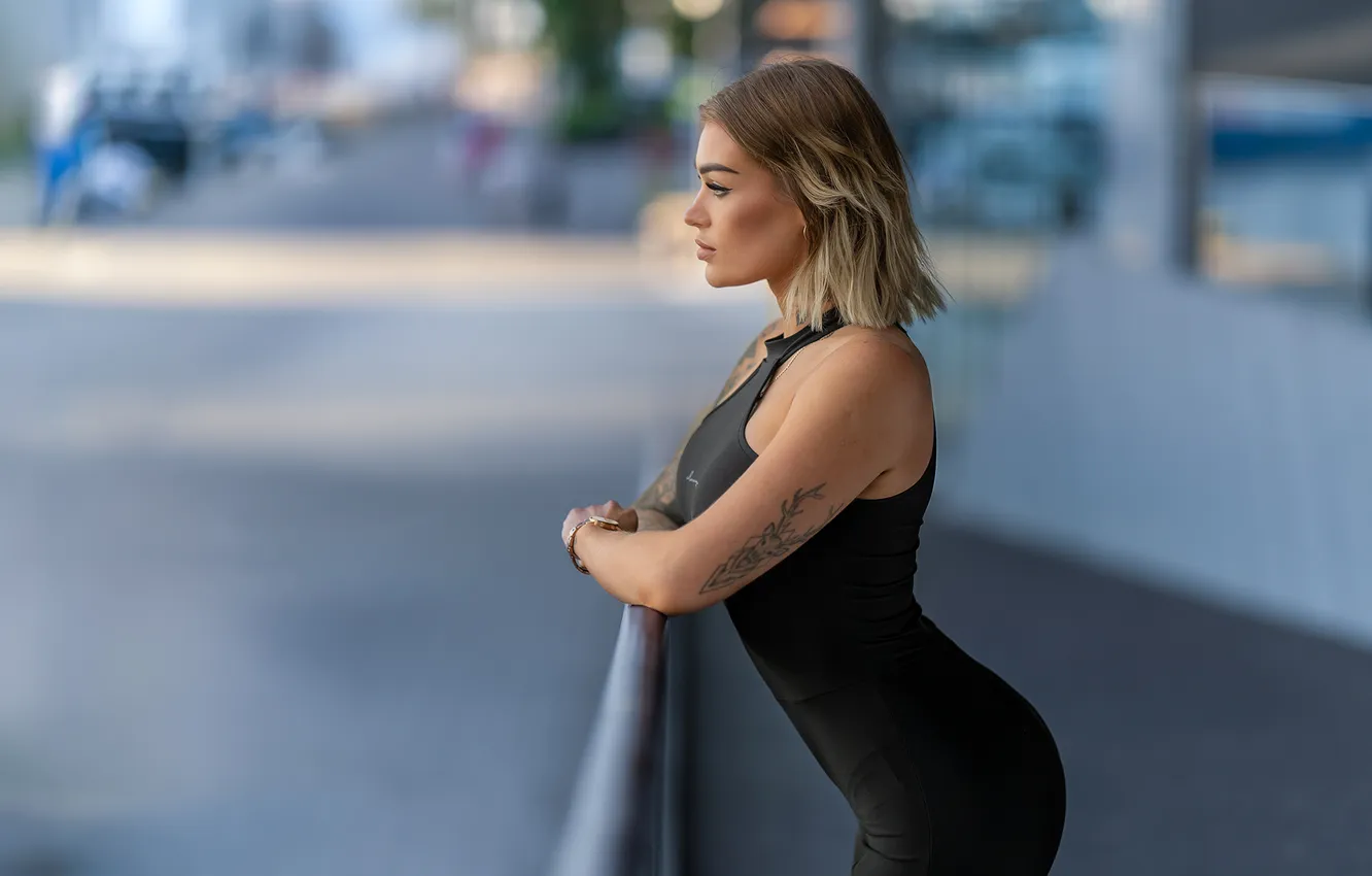 Photo wallpaper hot, model, blonde, pose, Andrzej Czar