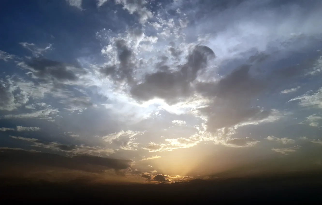 Photo wallpaper sky, cloud, sun rise, SUHART, coud art