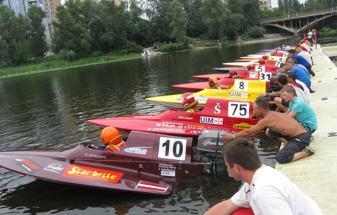 Photo wallpaper race, boat, speed