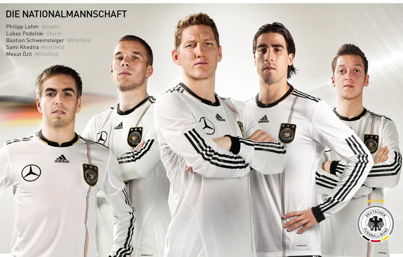 Photo wallpaper wallpaper, sport, Germany, football, Sami Khedira, Bastian Schweinsteiger, Philipp Lahm, Lukas Podolski