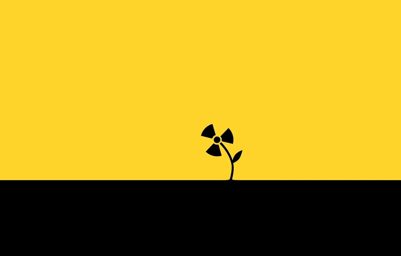 Photo wallpaper flowers, minimalism, flower, digital art, biohazard, Biohazard, Minimalism, digital art