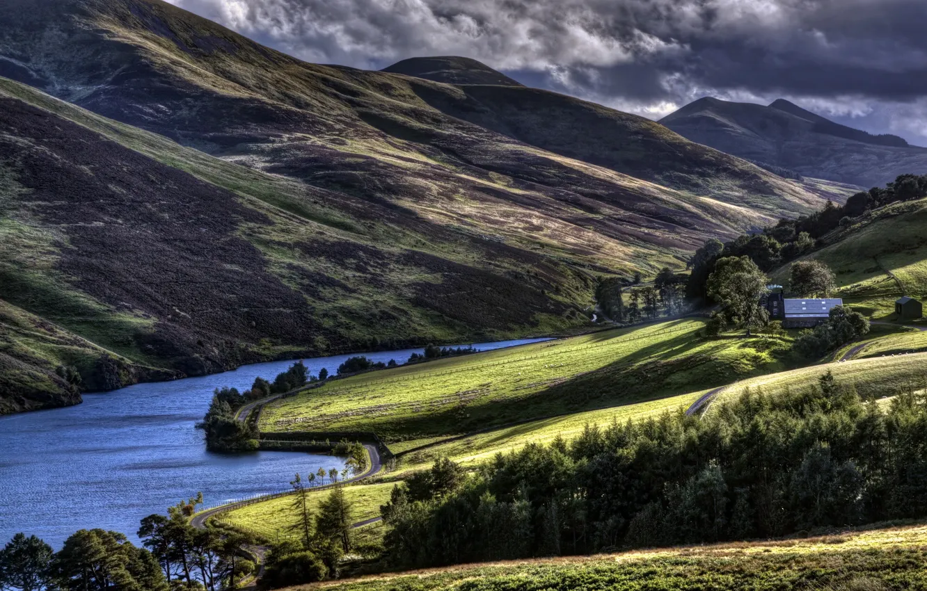 Photo wallpaper landscape, Scotland, Pentland Hills