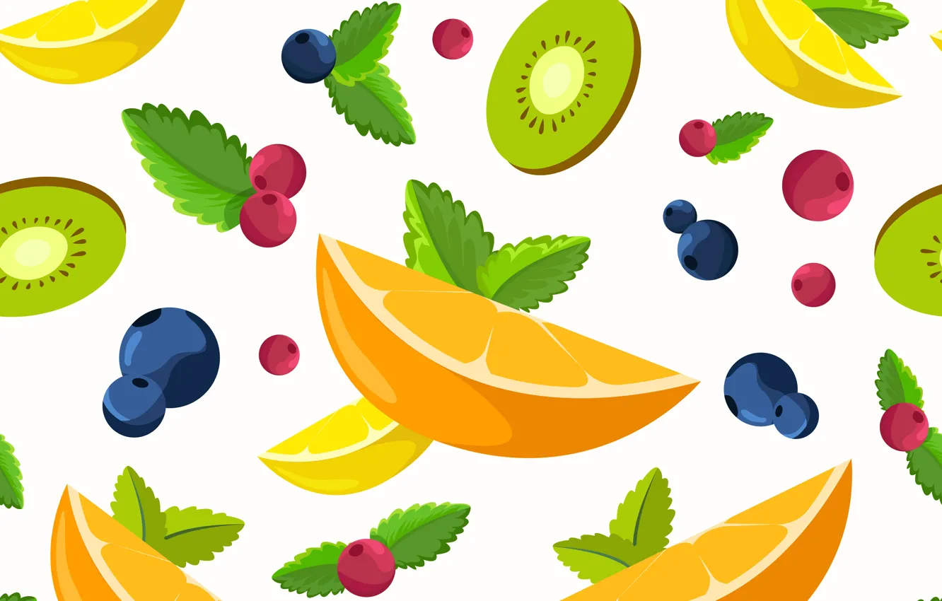 Photo wallpaper white, berries, background, fruit, background, fruit