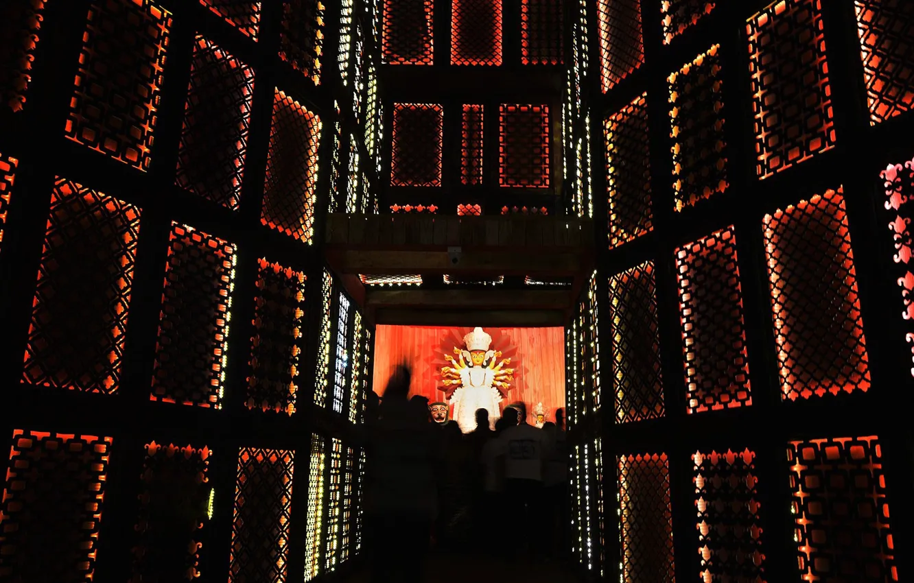 Photo wallpaper India, Kolkata, Durga Puja festival