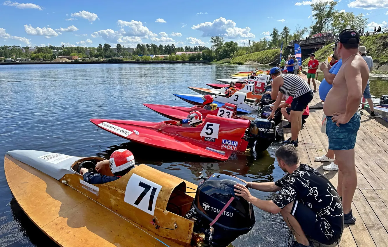 Photo wallpaper race, boat, speed