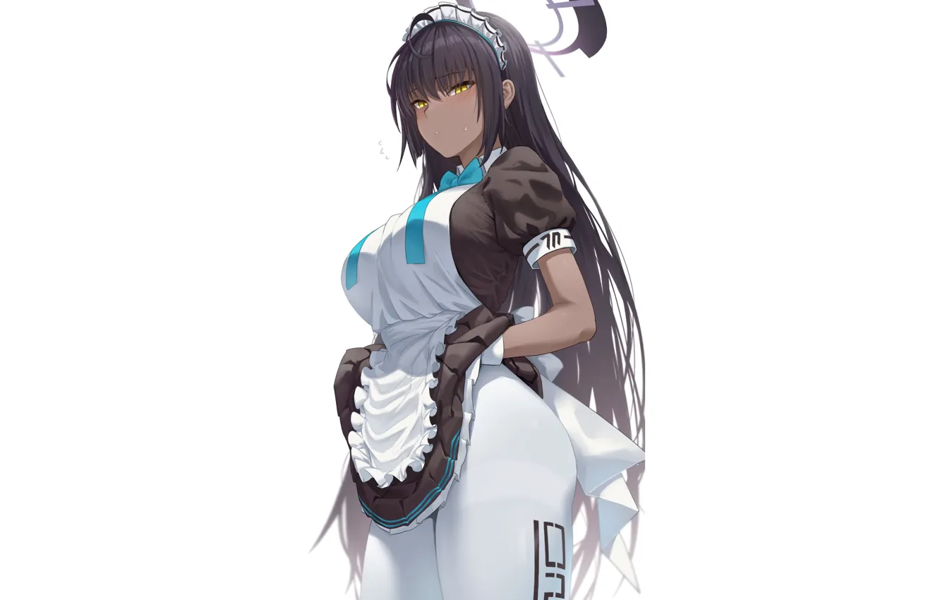 Photo wallpaper girl, sexy, anime, pretty, maid, tanned, Karin, Arknights