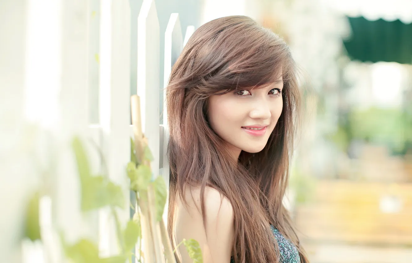 Photo wallpaper look, girl, light