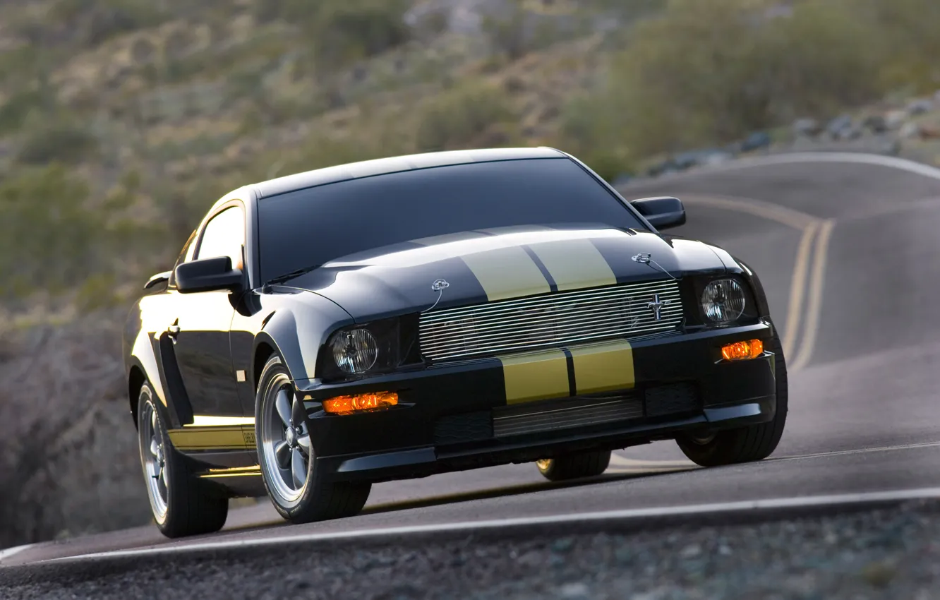 Photo wallpaper road, Mustang, Ford, Shelby GT-H