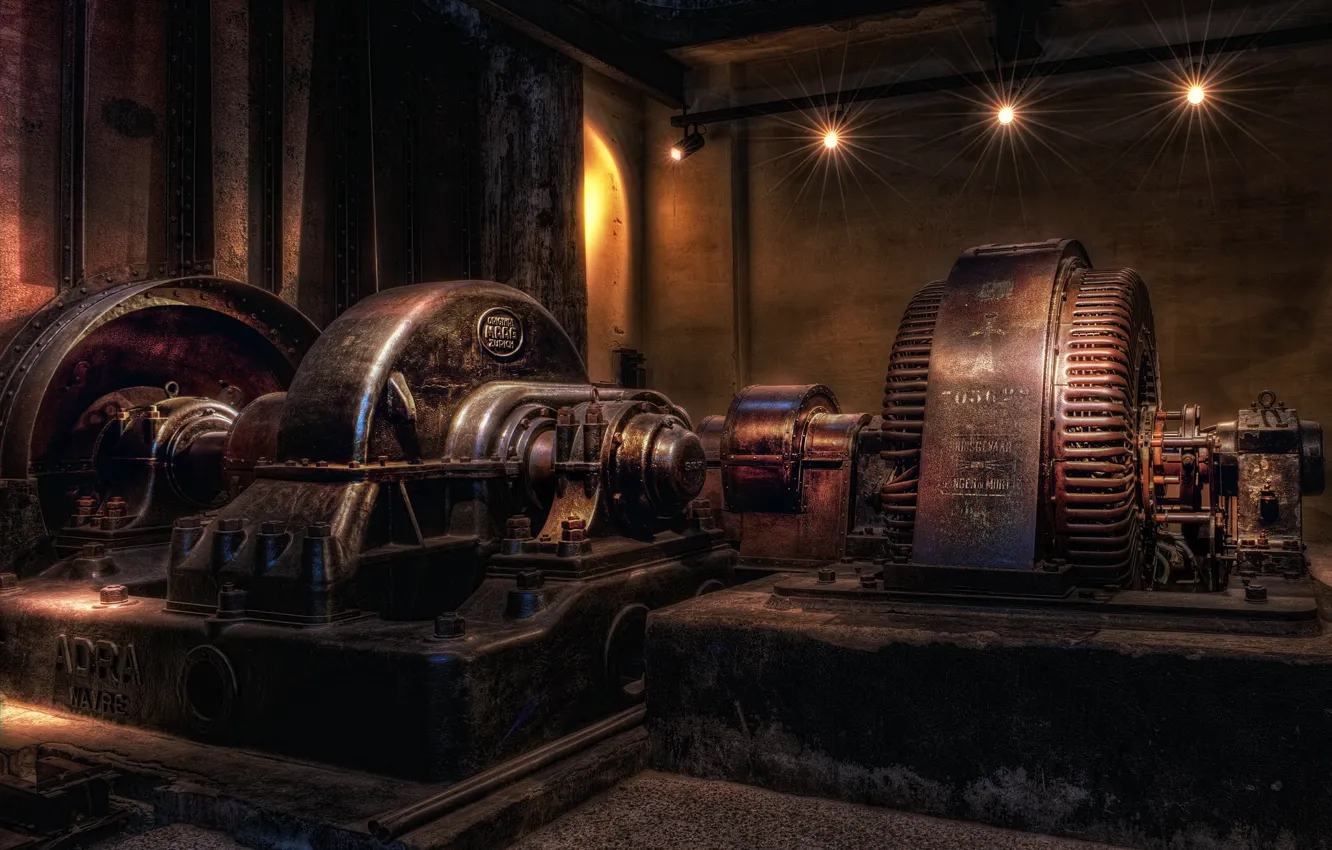 Photo wallpaper background, factory, generator