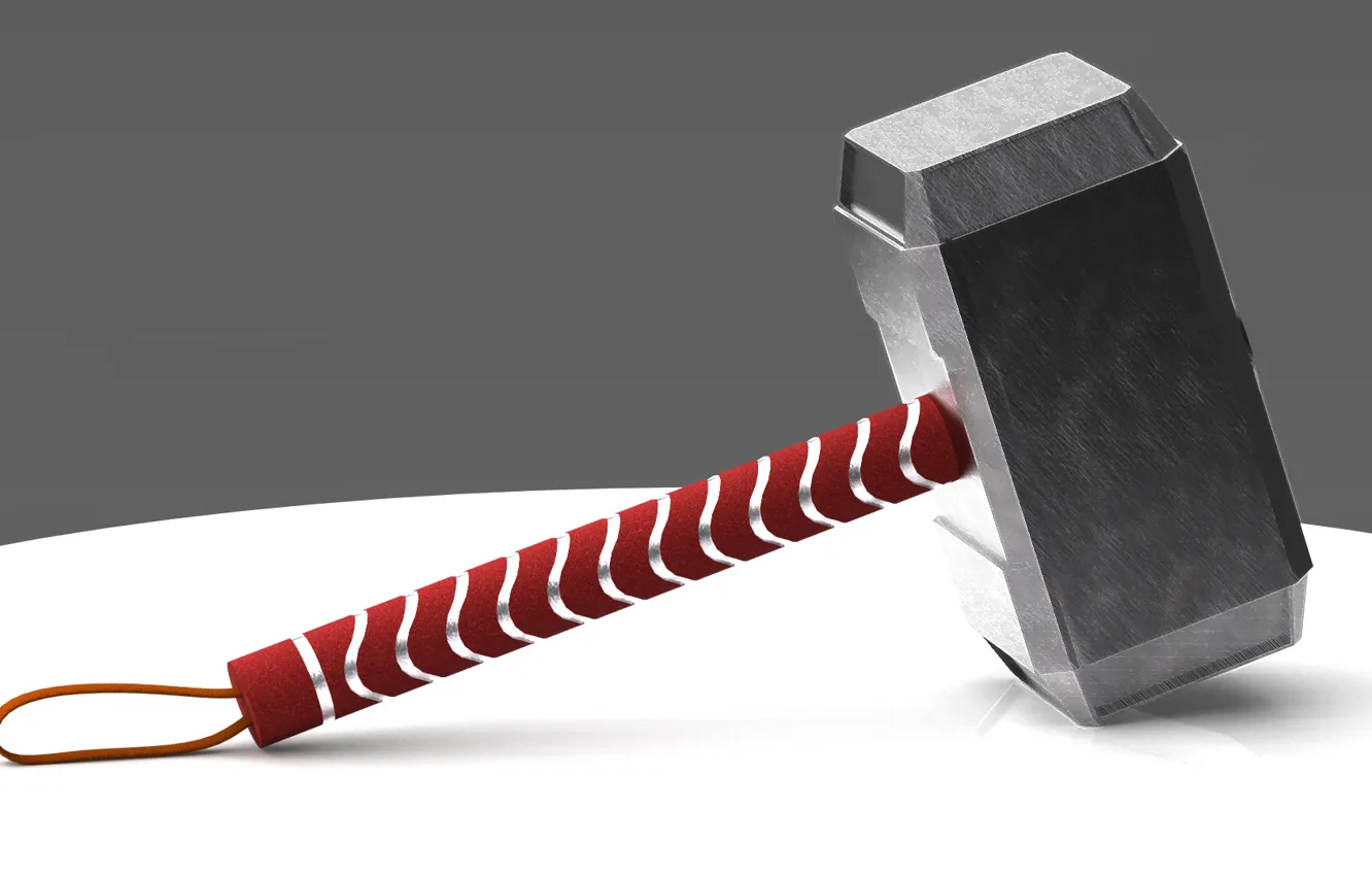 Photo wallpaper hammer, red, Silver, Hammer