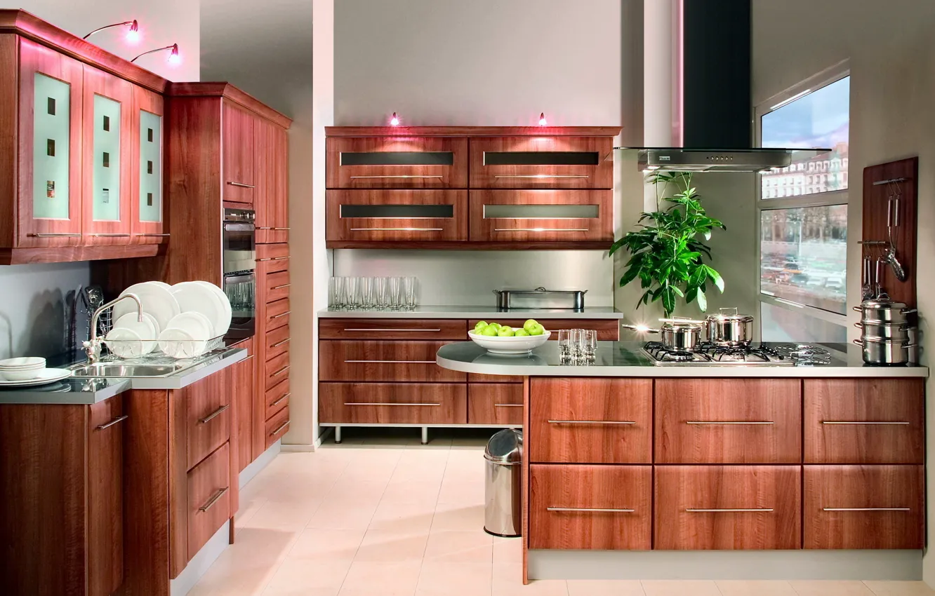 Photo wallpaper design, style, room, home, interior, kitchen
