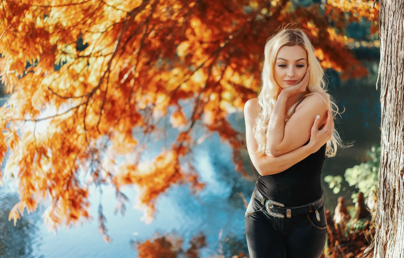 Photo wallpaper girl, nature, Loba