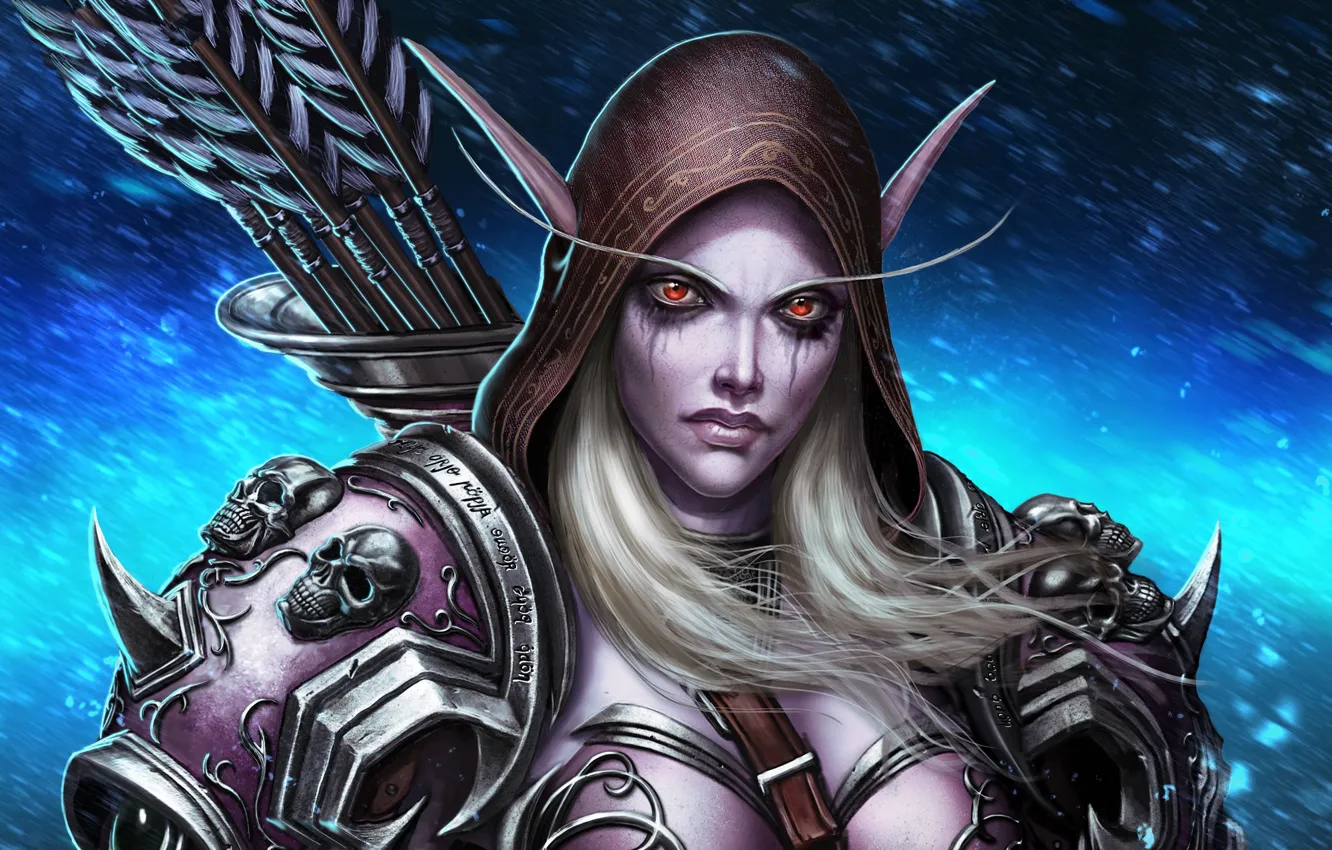 Photo wallpaper girl, elf, World of Warcraft, Sylvanas Windrunner, World of Warcraft: Shadowlands