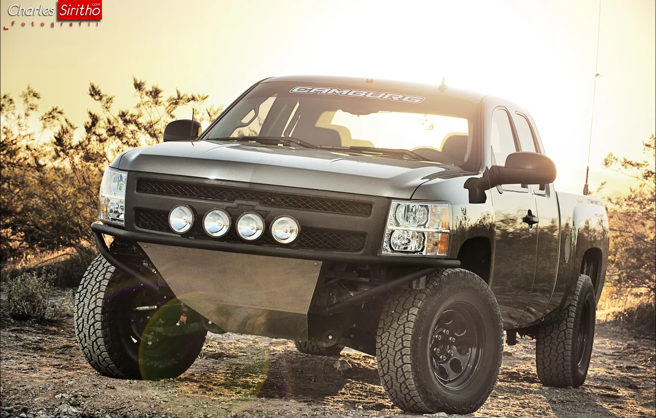 Photo wallpaper lights, Chevrolet, optics, before, Silverado, Charles Siritho