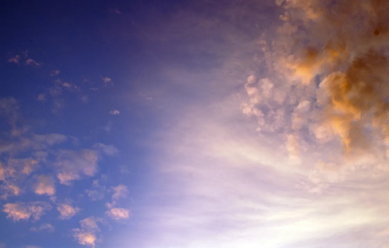 Photo wallpaper the sky, clouds, sunset