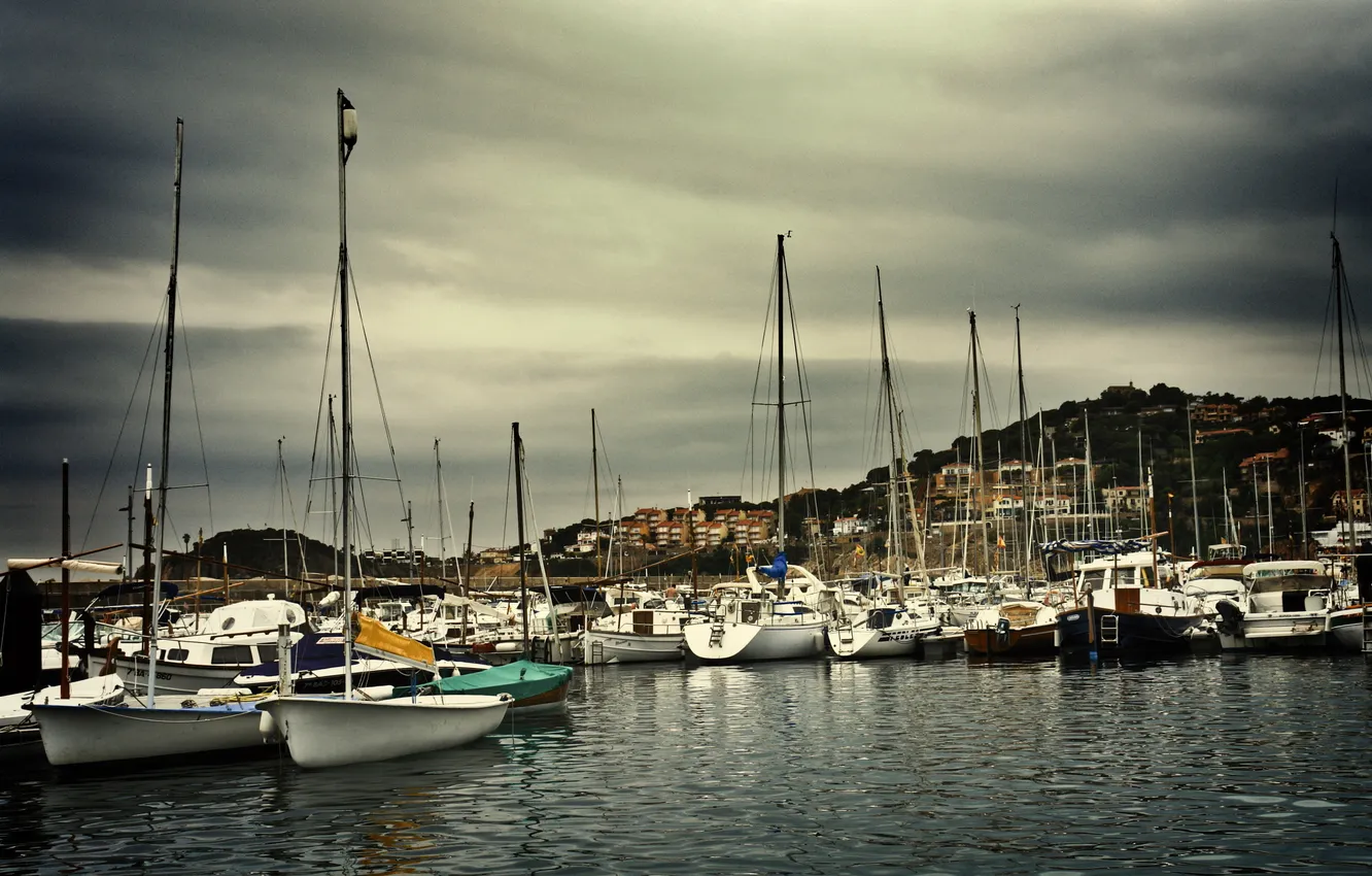 Photo wallpaper yachts, boats, pier, port, photographer, Mariluz Rodriguez