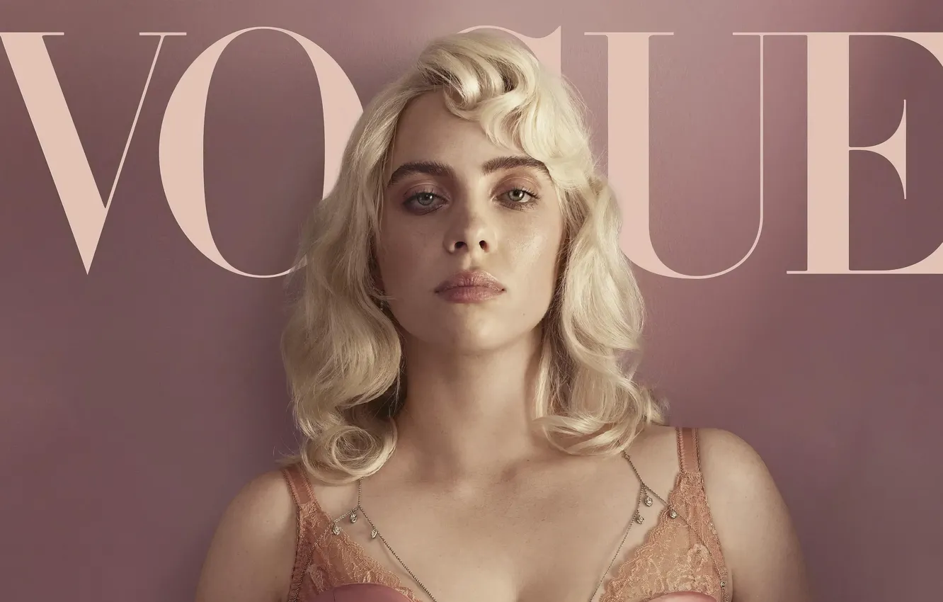 Photo wallpaper singer, pin-up, photo session, Billie Eilish, Vogue 2021