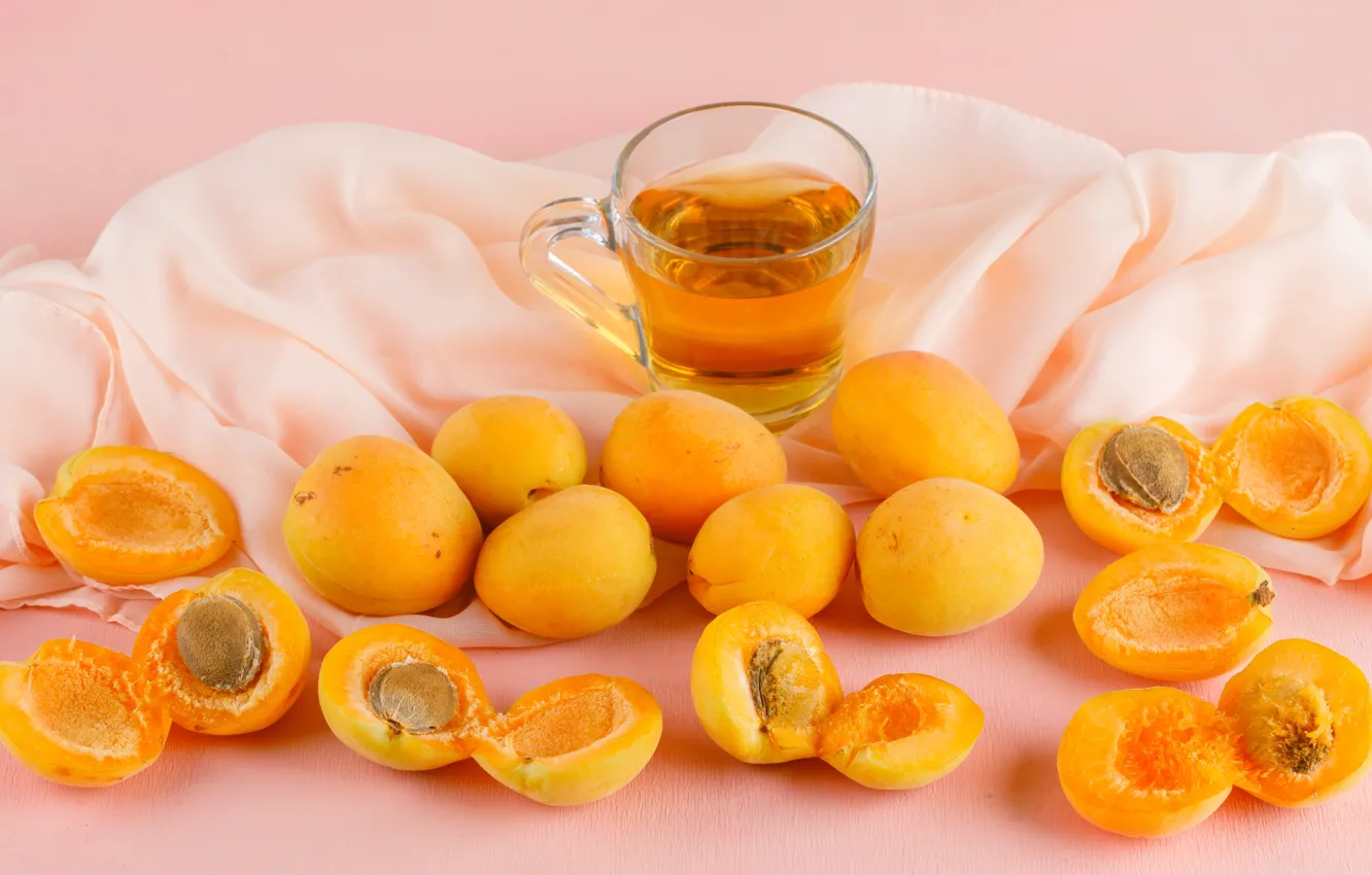 Photo wallpaper glass, tea, bone, mug, Cup, fabric, drink, fruit
