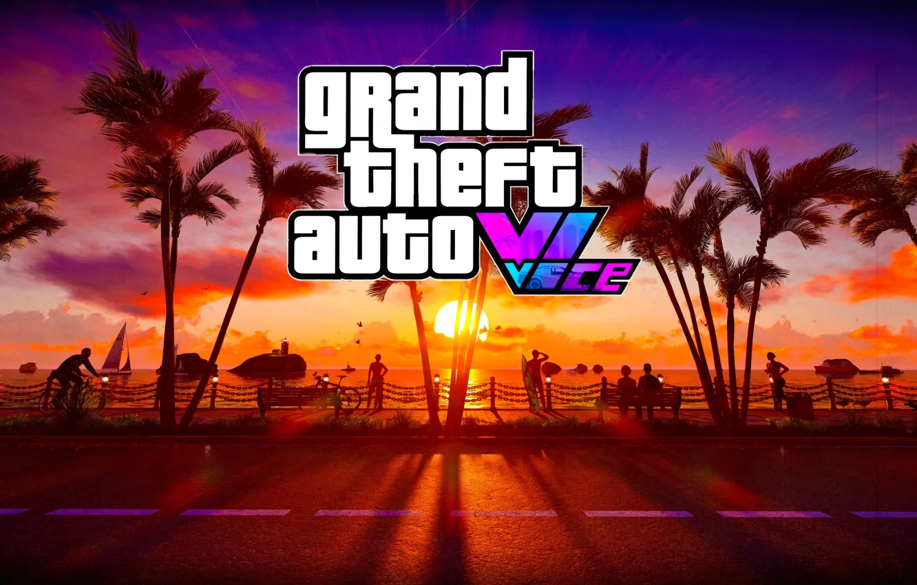 Photo wallpaper poster, gta, vice city, Grand The Auto 6, GTA6, Grand The Auto