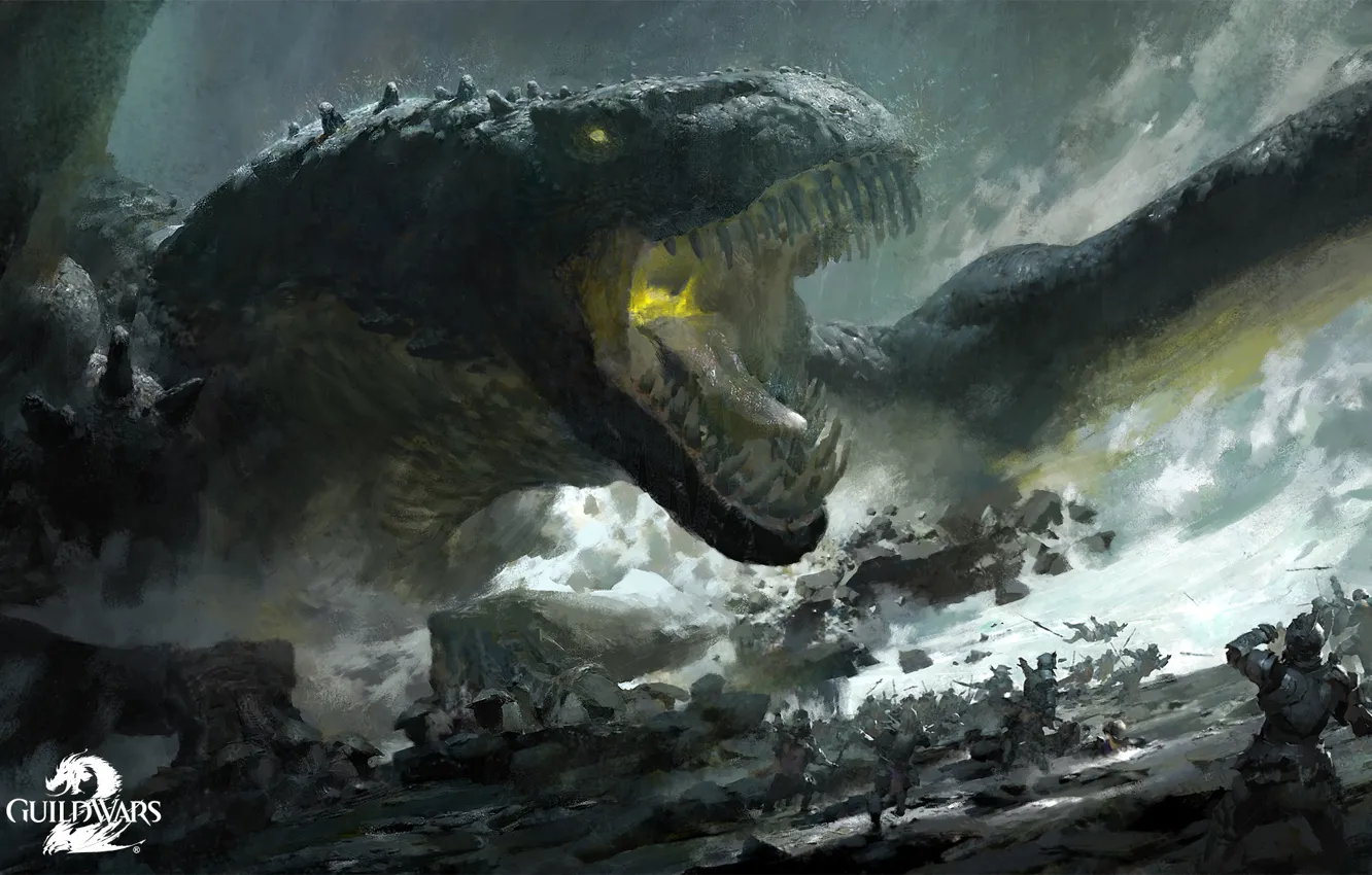 Photo wallpaper Guild Wars 2, MMO, Tequatl, gw2