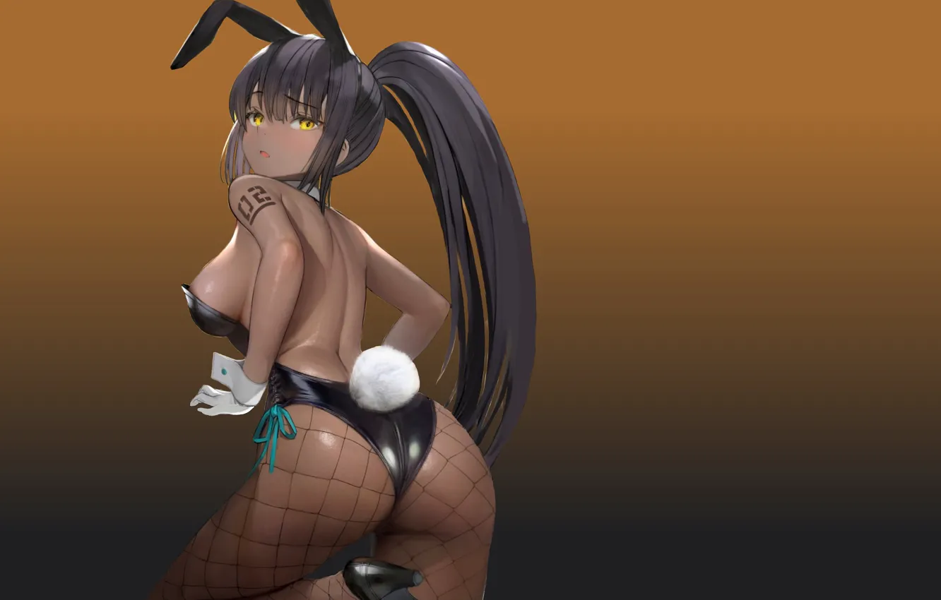 Photo wallpaper ass, boobs, rabbit, anime, brown, butt, breasts, bunny
