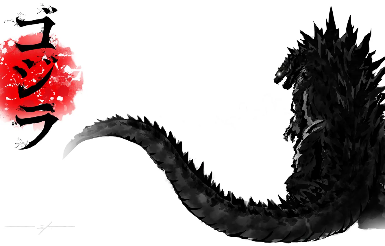 Photo wallpaper monster, dinosaur, tail, Godzilla, Godzilla