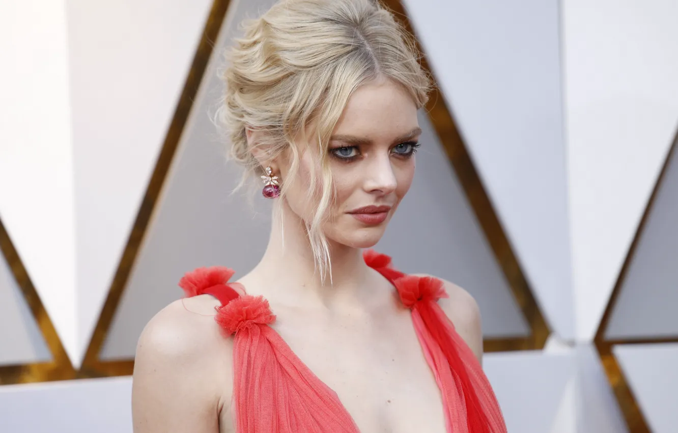 Photo wallpaper look, model, makeup, actress, Samara Weaving, Samara Weaving