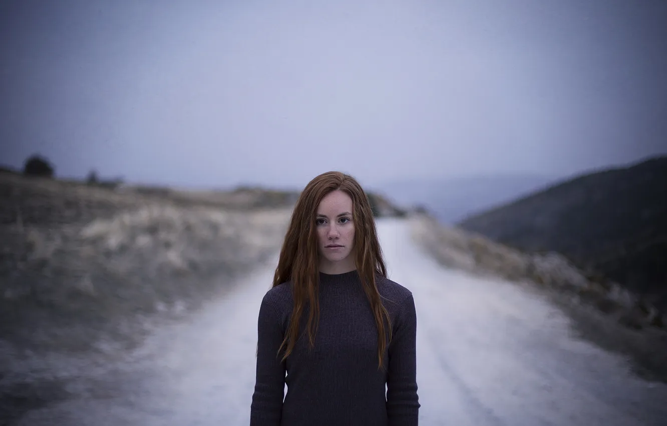 Photo wallpaper look, girl, face, background