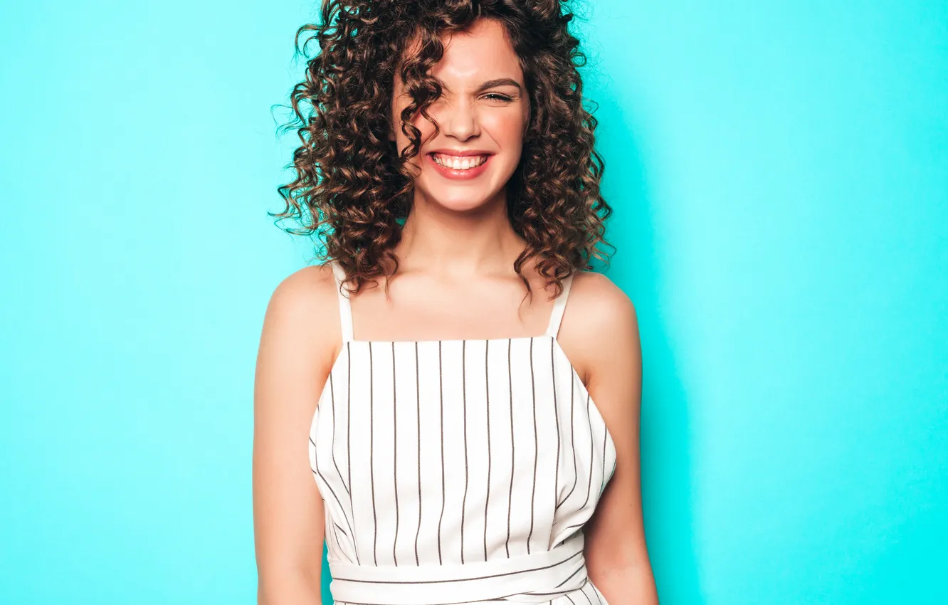 Photo wallpaper girl, smile, mood, Halay Alex