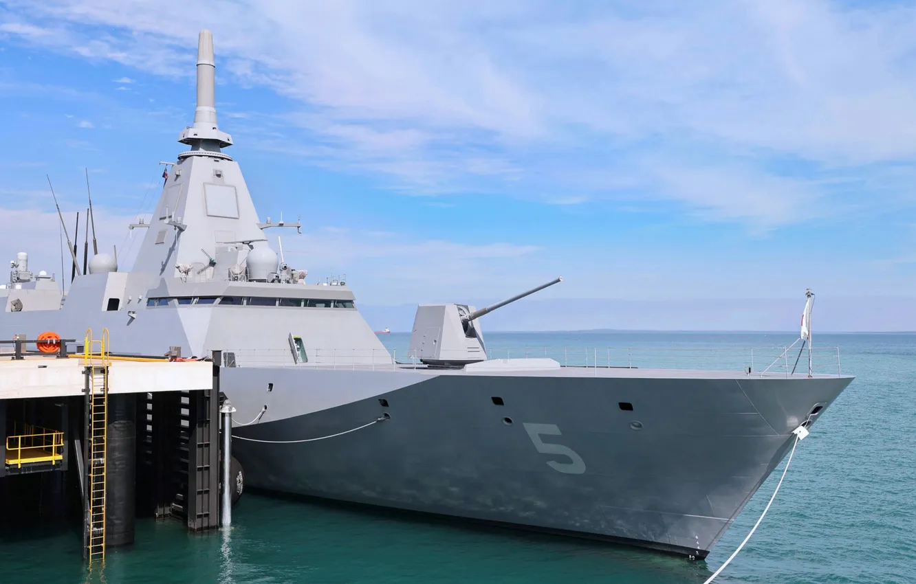 Photo wallpaper Japan, frigate, JS Yahagi