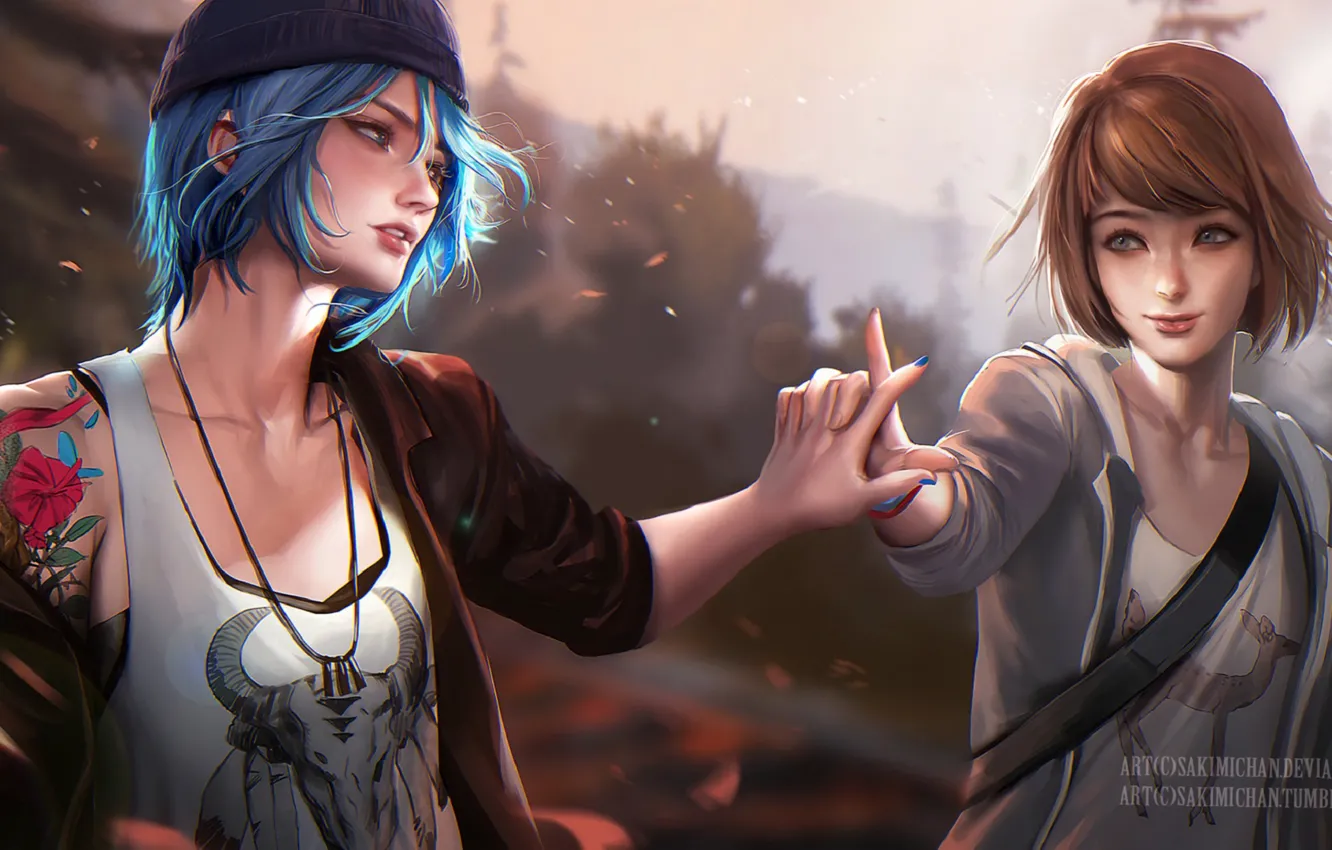 Photo wallpaper art, art, Max, Price, Chloe, Chloe, MAX, Life Is Strange