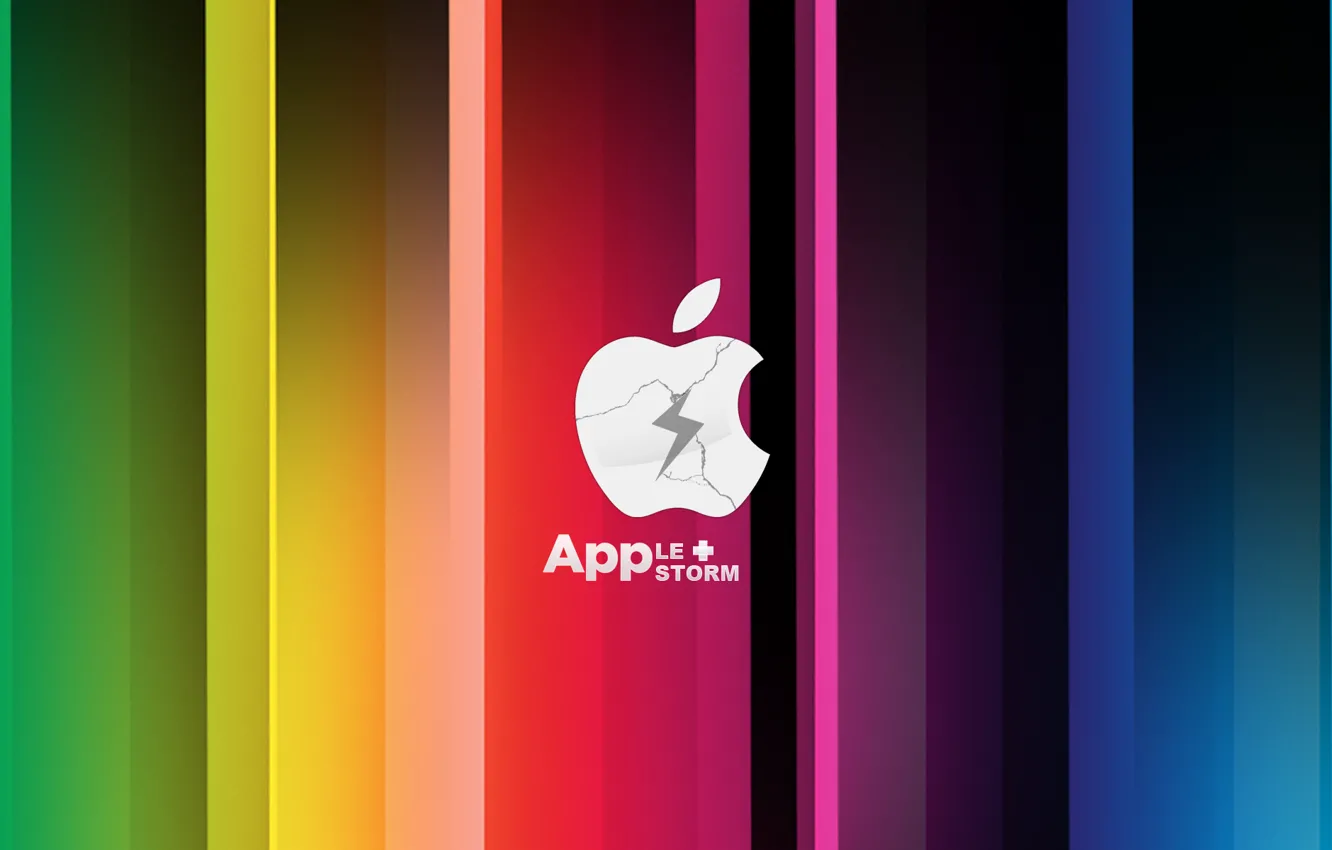 Photo wallpaper apple, Apple, storm
