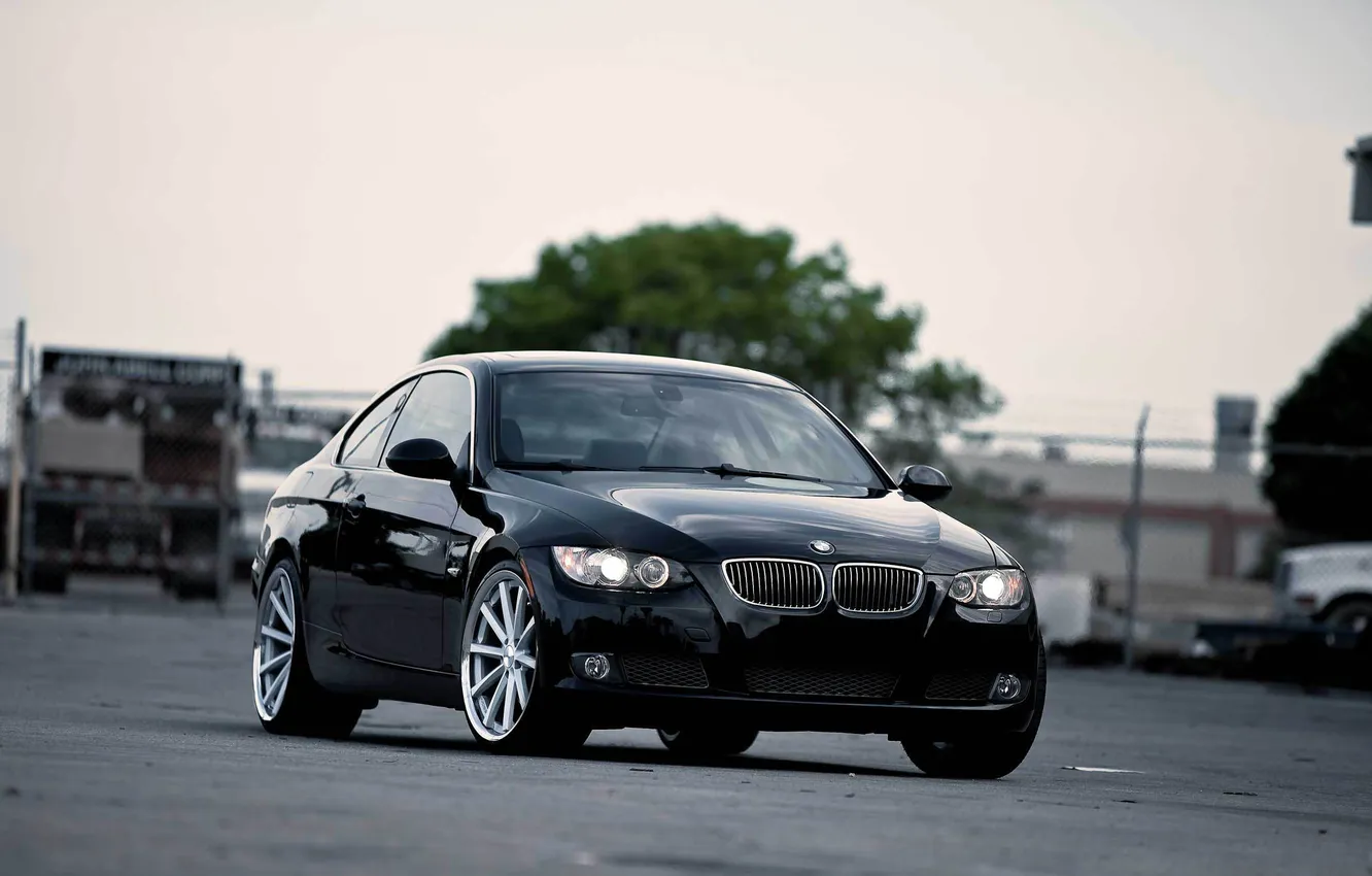 Photo wallpaper black, BMW, BMW, black, 3 Series