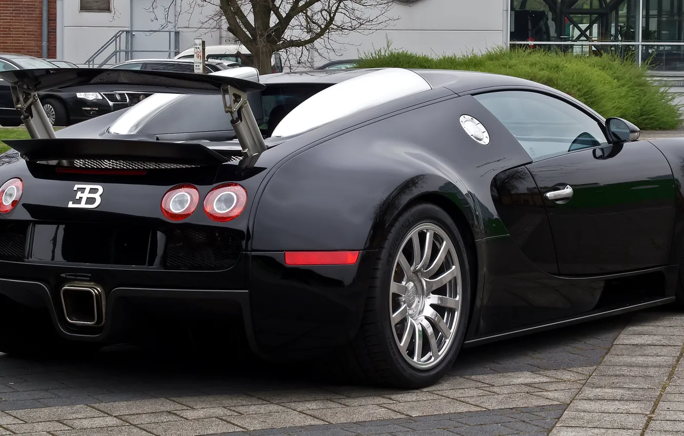 Photo wallpaper black, Bugatti, supercar, Bugatti