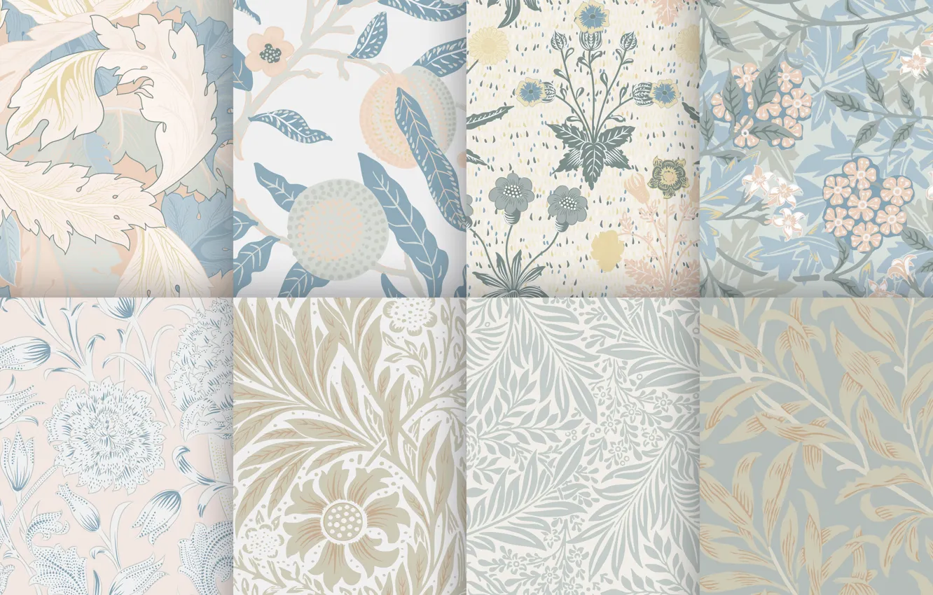 Photo wallpaper leaves, flowers, background, Wallpaper, pattern, texture, pattern