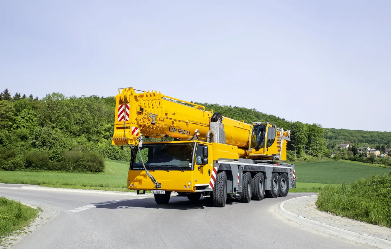 Photo wallpaper crane, engineering, Liebherr, ltm1250