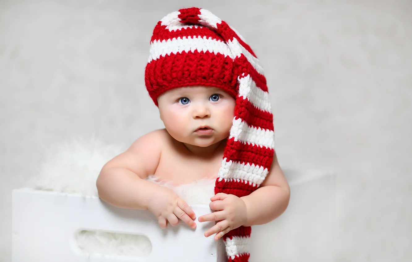 Photo wallpaper look, hat, girl, baby, baby